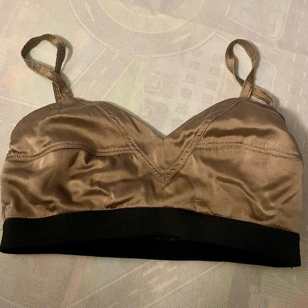 Top Secret Sports Bra Size: Small Brownish/ Gold & Black
